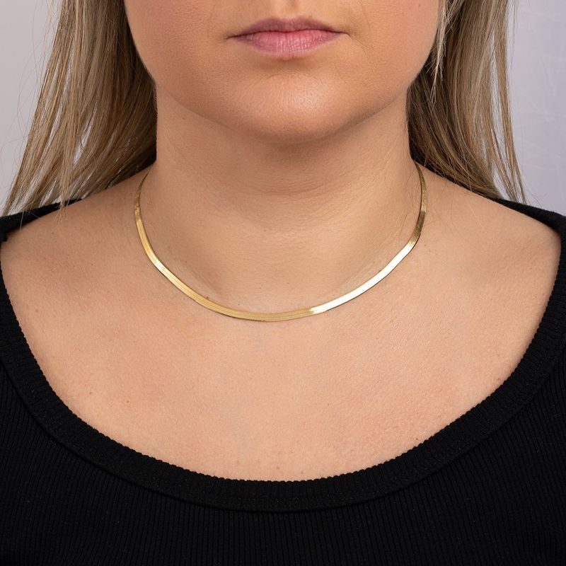 Gargantilha Ouro 18k Laminada 40cm 605302