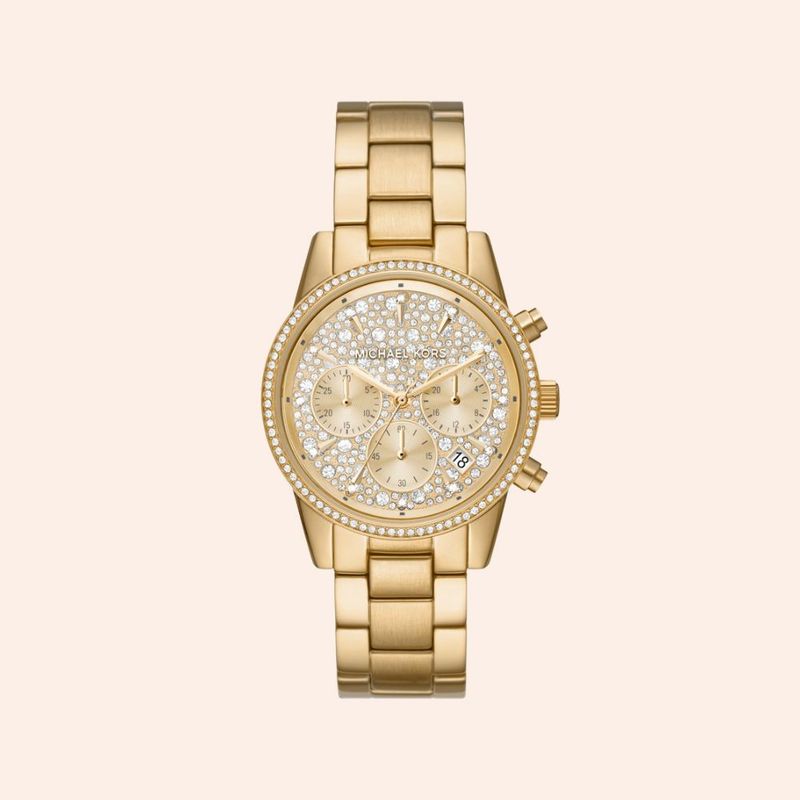 Relógio Michael Kors Feminino Cronógrafo Dourado MK7310/1DN