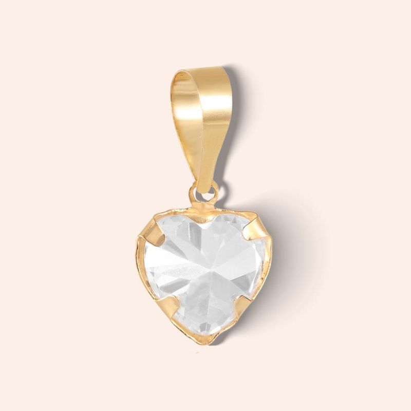 Pingente Ouro 18K Coração Zircônia 507831