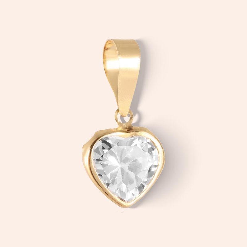 Pingente Ouro 18K Coração Zircônia 507831