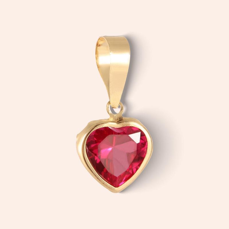 Pingente Ouro 18K Coração Zircônia 507831