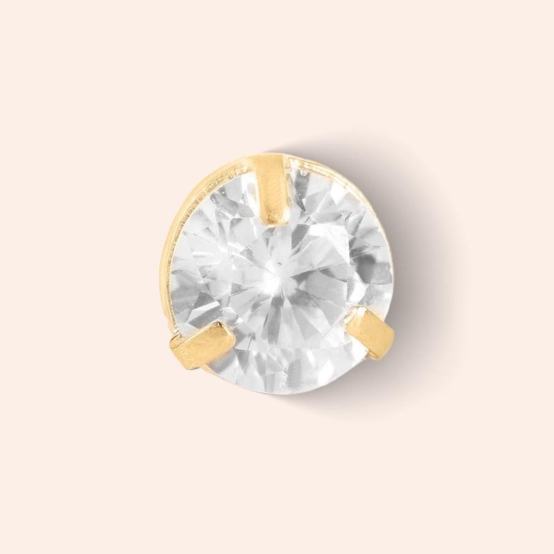 Pingente Ouro 18K Ponto de Luz Zircônia 4mm 504957