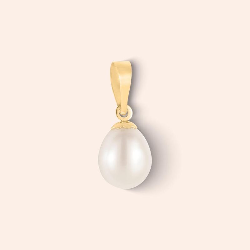 Pingente Ouro 18k Pérola Biwa 505084