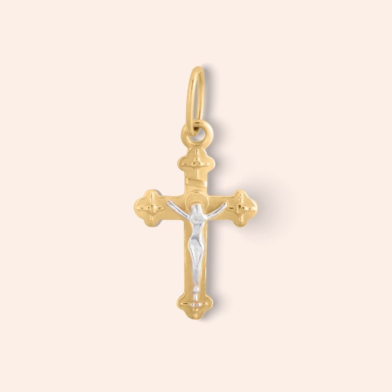 Pingente Ouro 18K Cruz Jesus