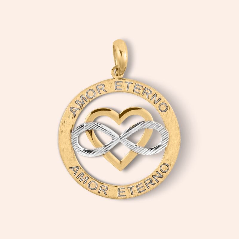 Pingente Ouro 18k Coração Infinito 510355