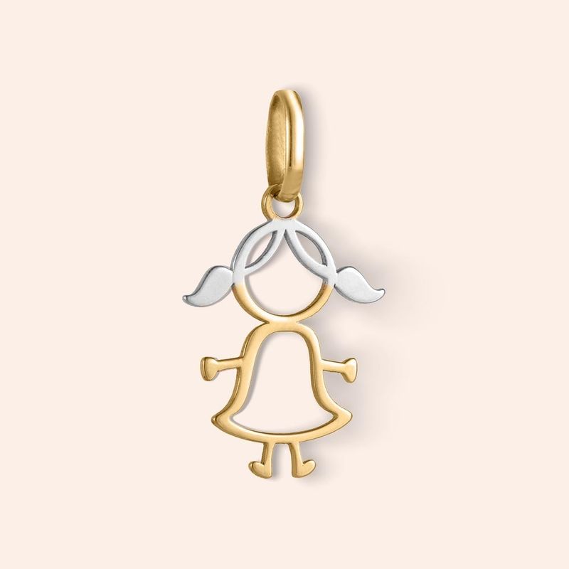 Pingente Ouro 18K Menina 512114
