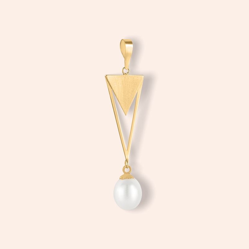 Pingente Ouro 18k Pérola Biwa 512776