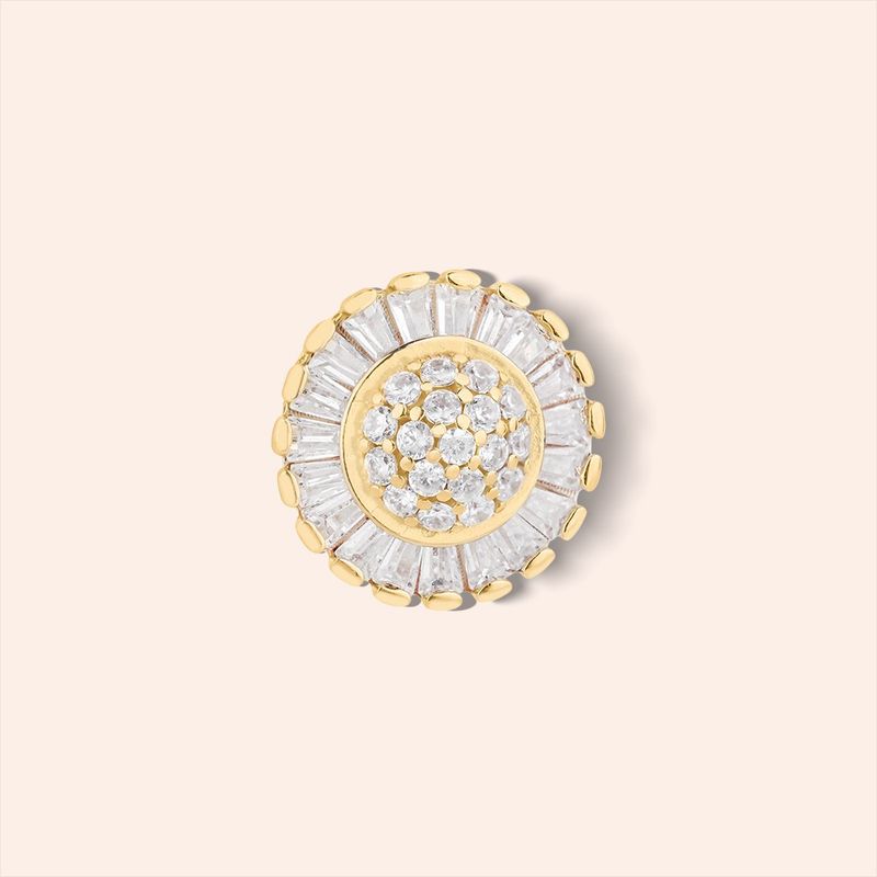 Pingente Ouro 18k Zircônia Pizza 513087