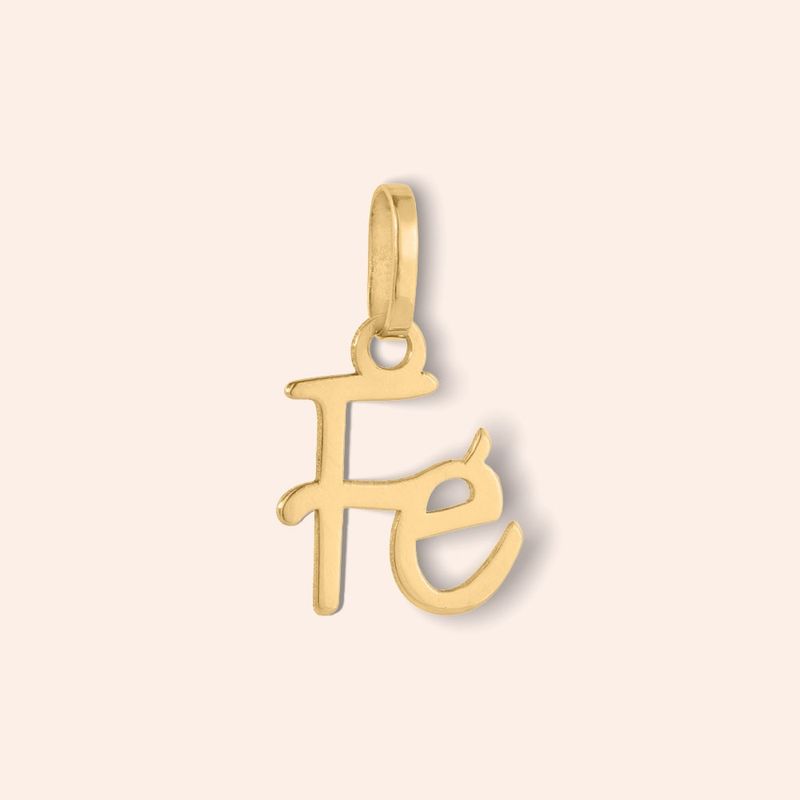 Pingente Ouro 18k Fé 513913