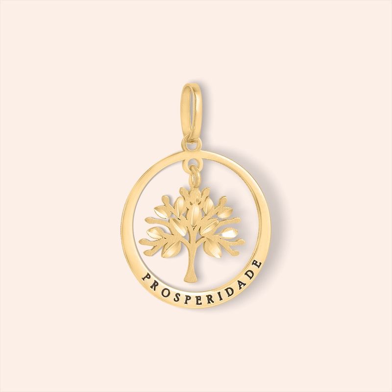 Pingente Ouro 18k Árvore Prosperidade 514276