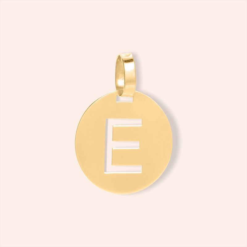 Pingente Ouro 18K Letra E