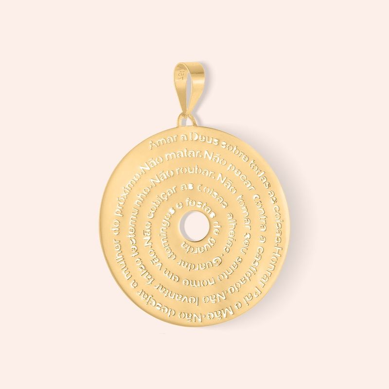 Pingente Ouro 18k 10 Mandamentos 514554