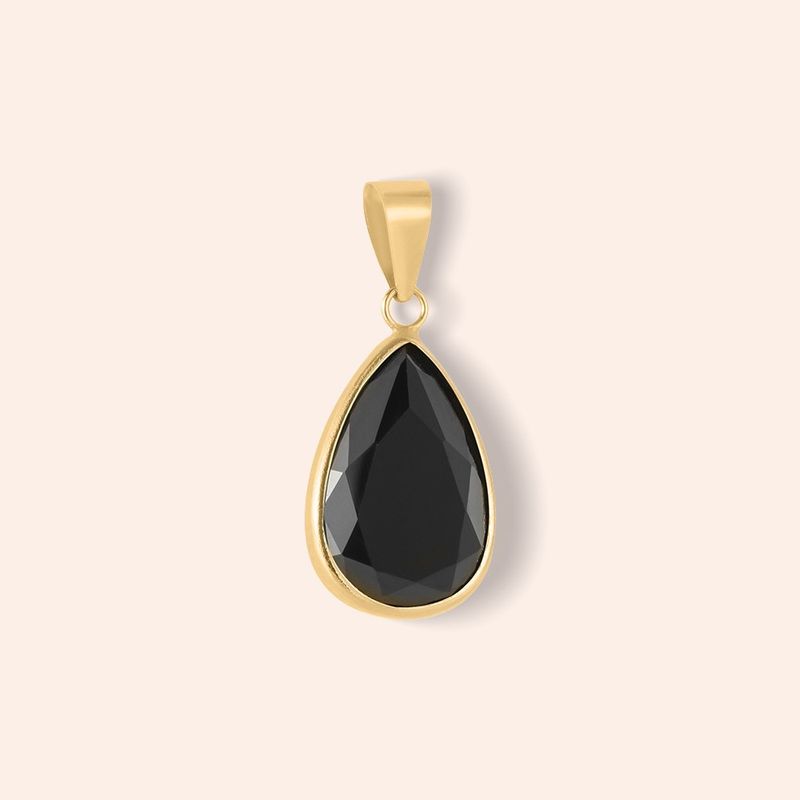 Pingente Ouro 18k Zircônia Gota 515476