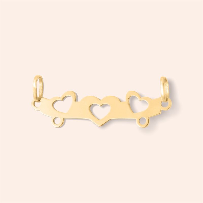 Pingente Ouro 18k Canga Coração 515576