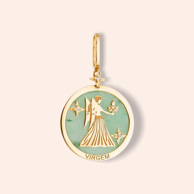Pingente Ouro 18k Signo Virgem
