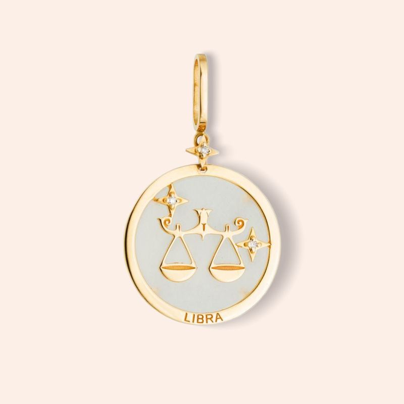 Pingente Ouro 18k Signo Libra 516668