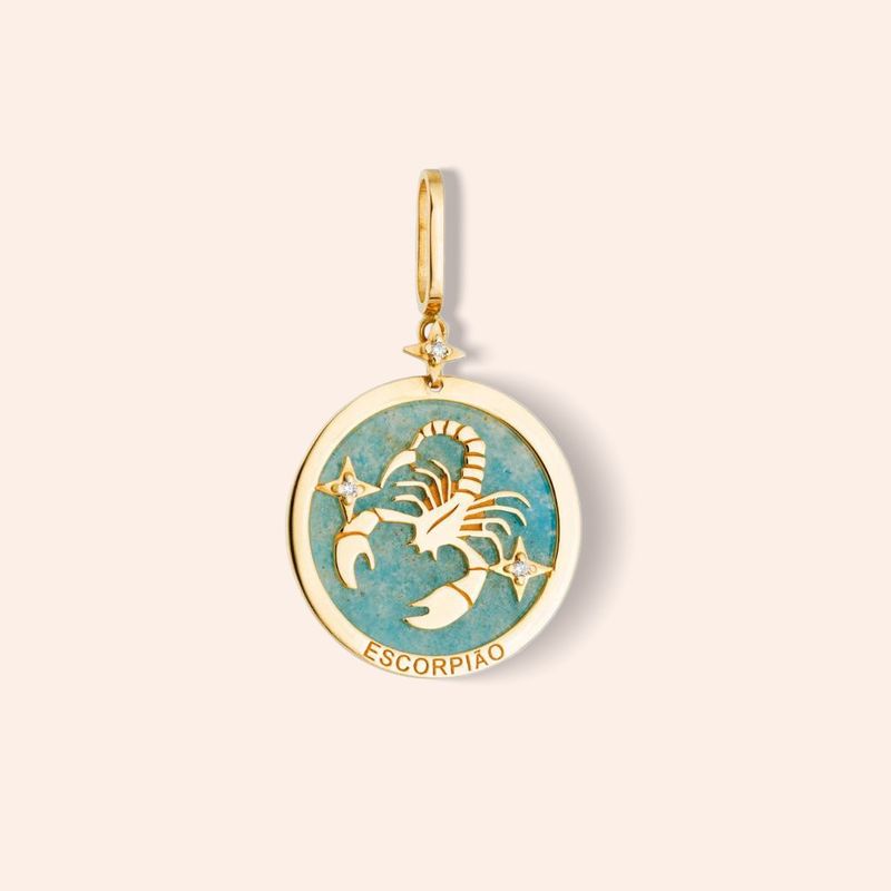 Pingente Ouro 18k Signo Escorpião 516669