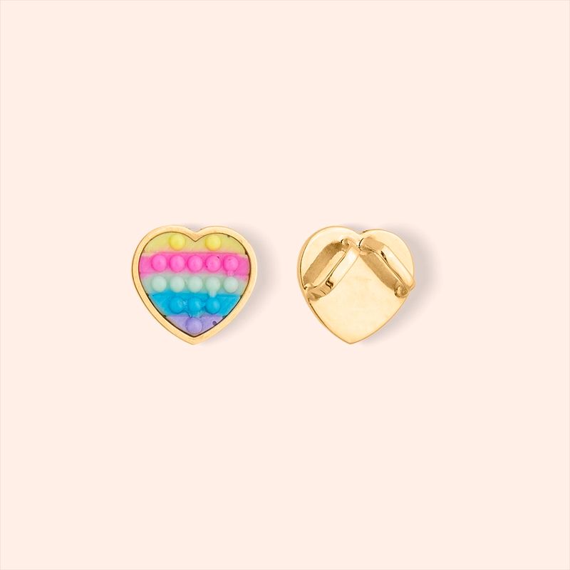 Pingente Ouro 18k Pop It Coração 516986