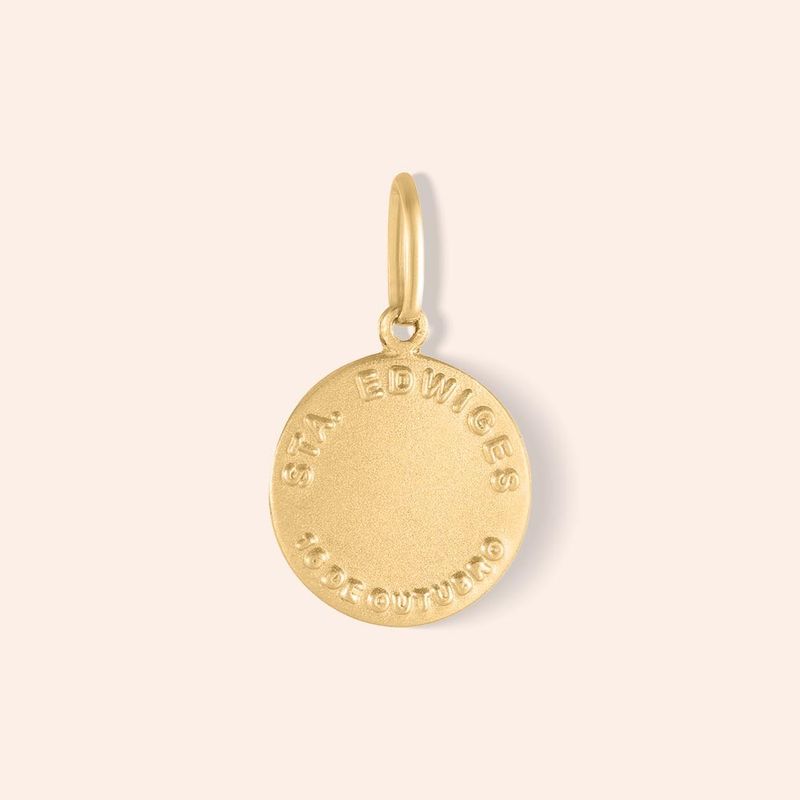 Pingente Ouro 18K Santa Edwiges 506653