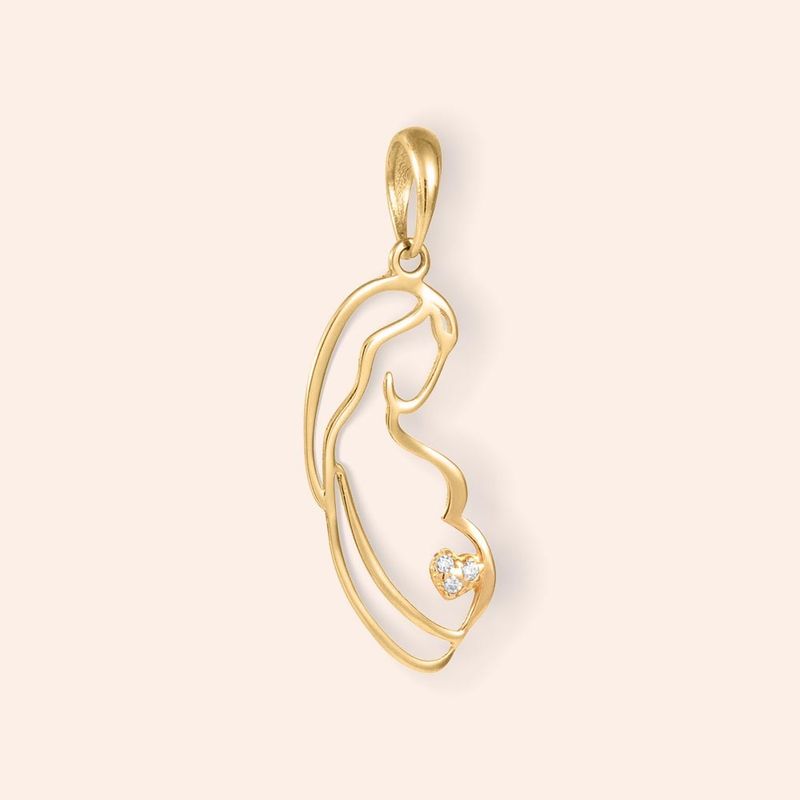 Pingente Ouro 18K Grávida