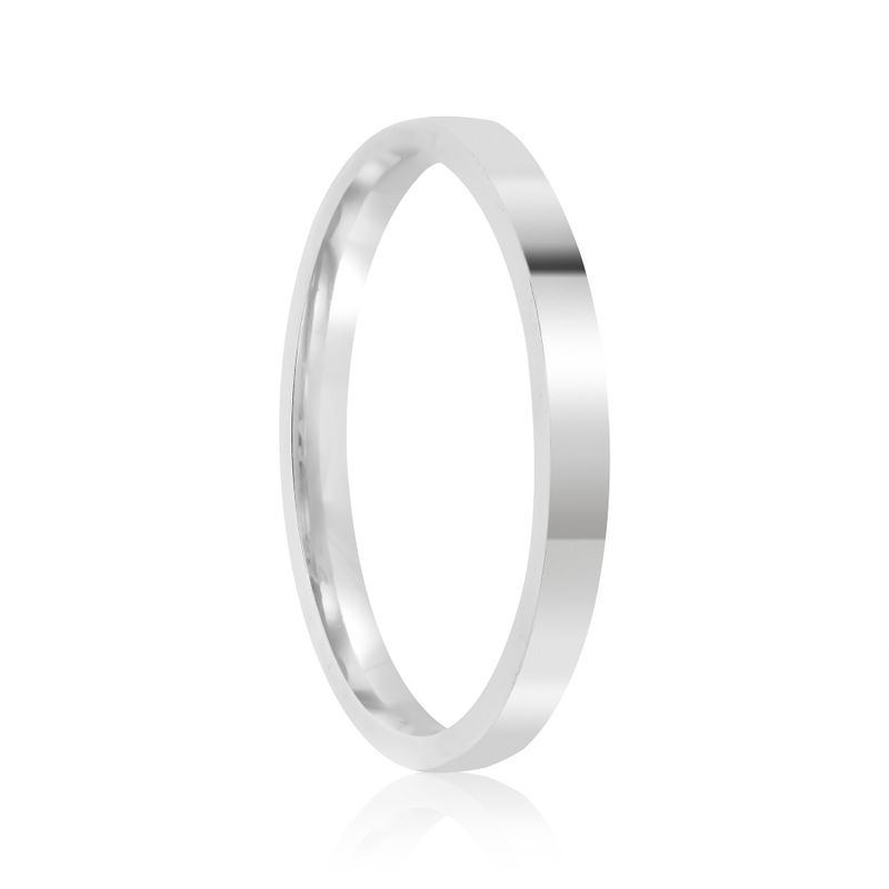 Aliança Prata Individual  Reta Semi Anatômica  2,6mm 802135/802134