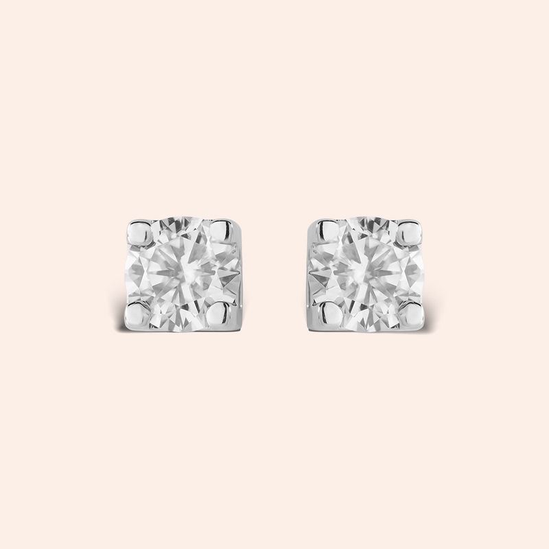 Brinco Ouro 18k Ponto de Luz Moissanite 40 Pontos 116932