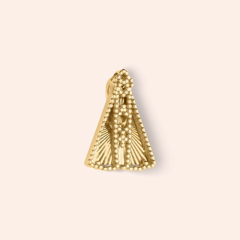 Pingente Ouro 18k Nossa Senhora Aparecida Diamantado 517957
