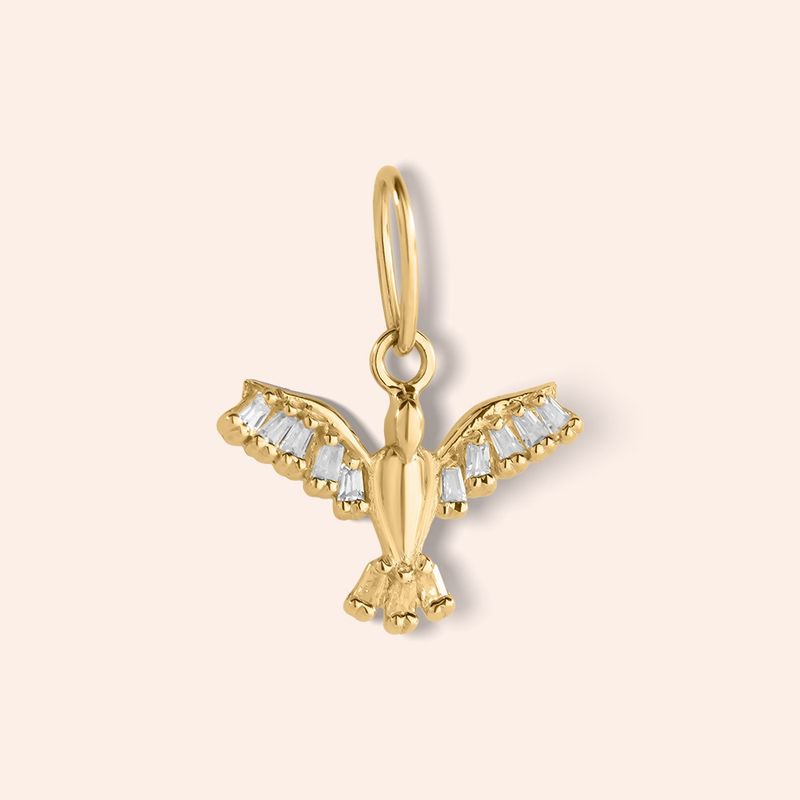 Pingente Ouro 18k Espirito Santo Zirconia 517961