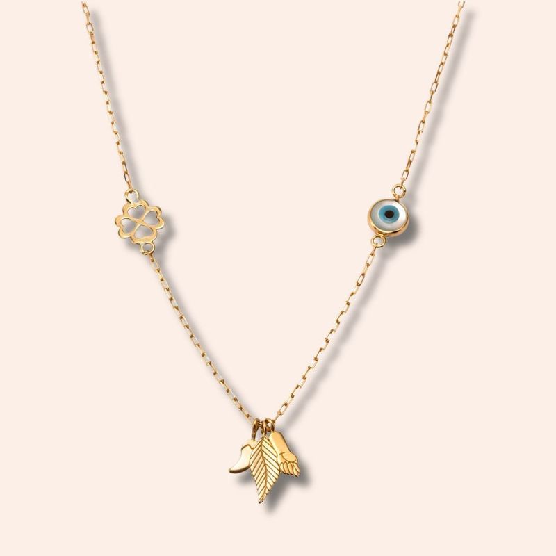 Gargantilha Ouro 18K Amuleto 603326