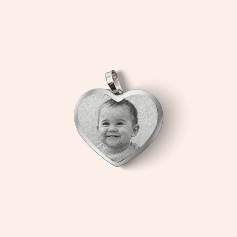 Pingente Placa Foto Personalizada Redondo 22x22mm