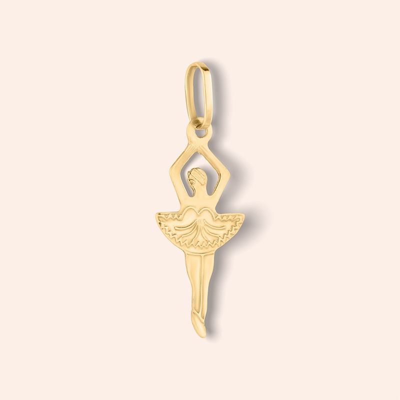 Pingente Ouro 18k Bailarina 502359