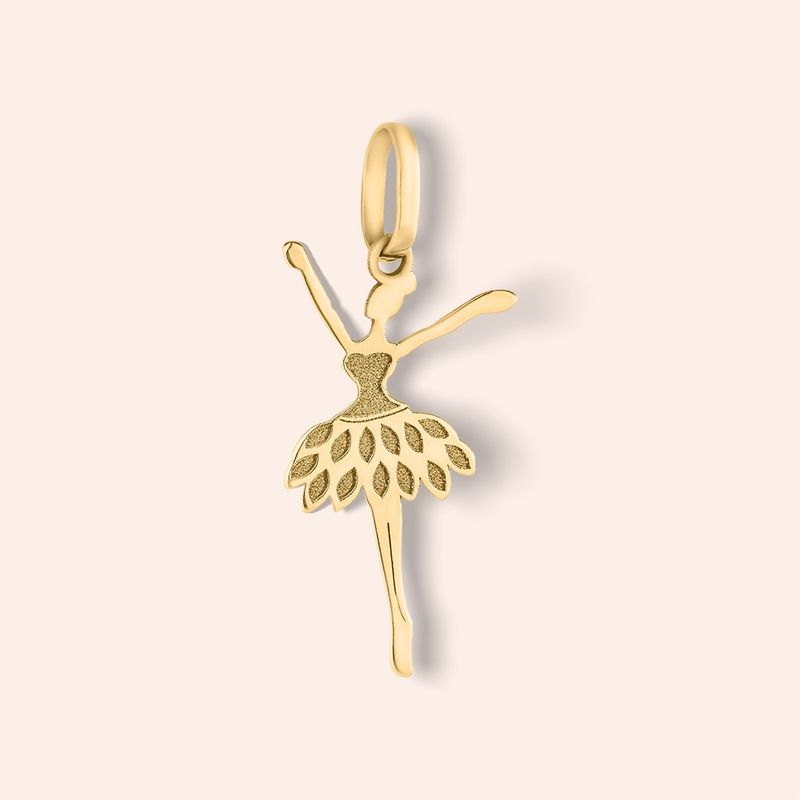 Pingente Ouro 18k Bailarina 514453