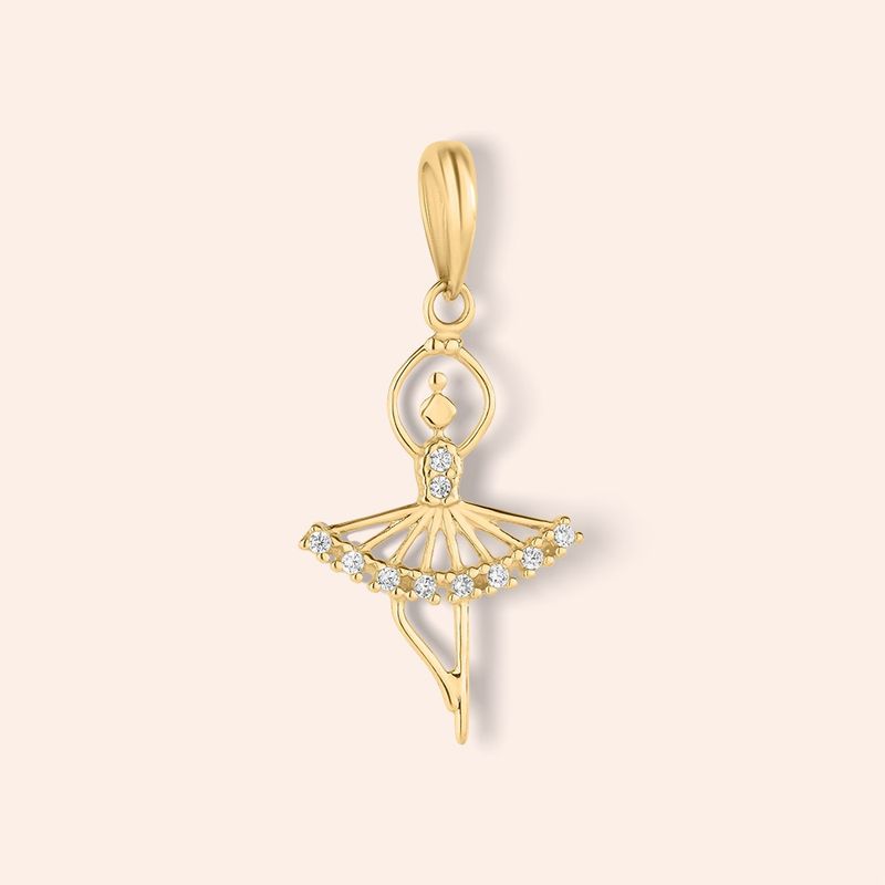 Pingente Ouro 18k Bailarina 517943