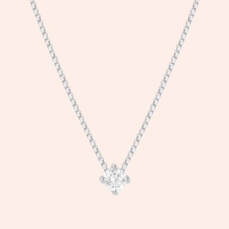 Gargantilha Ouro 18k Ponto de Luz Diamante 4 Pontos Coleção RV 514570/200688OB