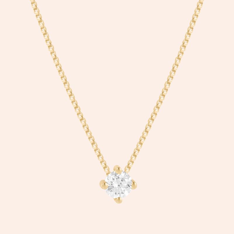 Gargantilha Ouro 18k Ponto de Luz Diamante 7 Pontos Coleção RV 514571/200688