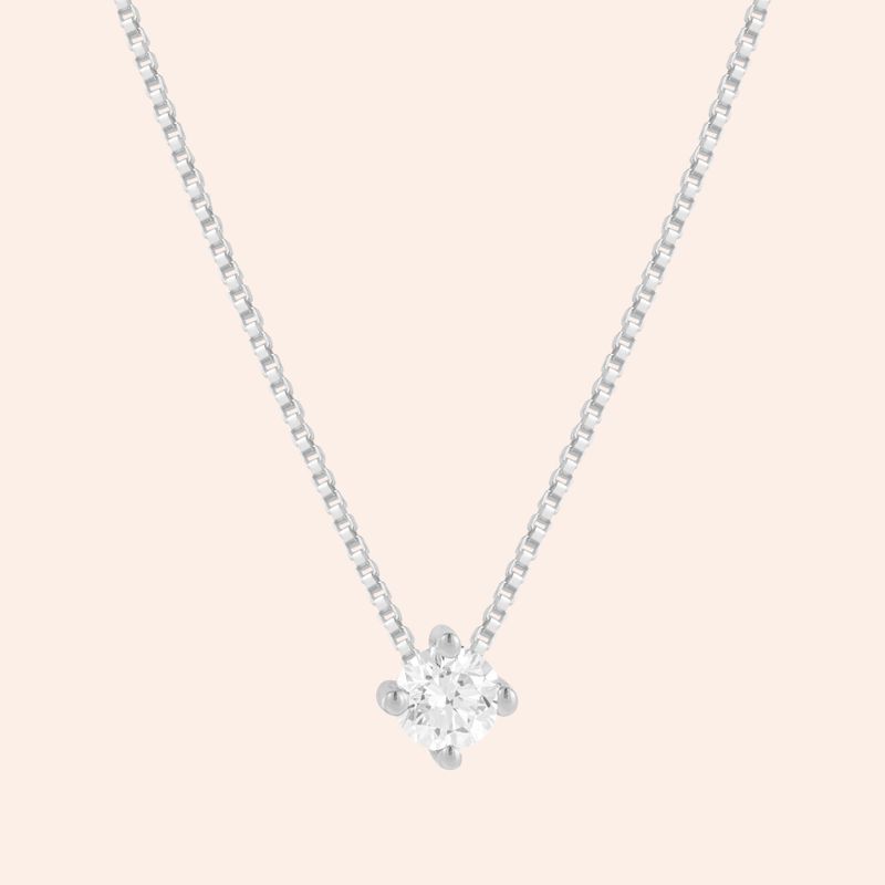 Gargantilha Ouro 18k Ponto de Luz Diamante 7 Pontos Coleção RV 514571/200688OB