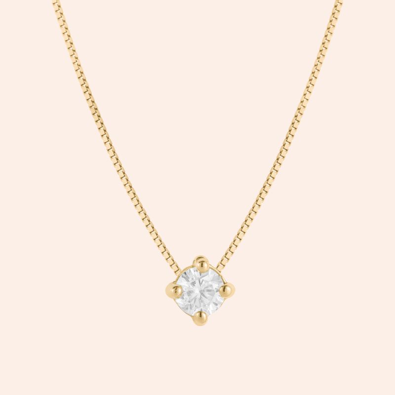 Gargantilha Ouro 18k Ponto de Luz Diamante 20 Pontos Coleção RV 514574/201486