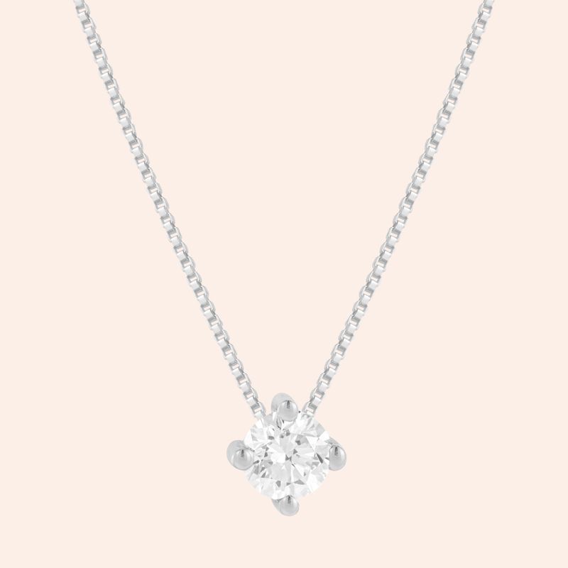 Gargantilha Ouro 18k Ponto de Luz Diamante 15 Pontos Coleção RV 514575/201486OB
