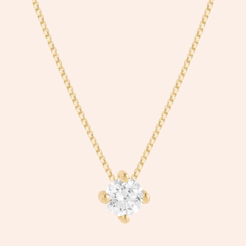 Gargantilha Ouro 18k Ponto de Luz Diamante 15 Pontos Coleção RV 514575/201486