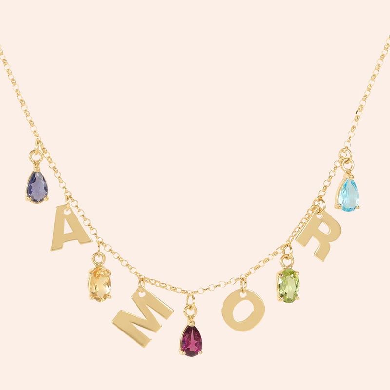 Gargantilha Ouro 18K Chocker Pedras Brasileiras 45cm 604408