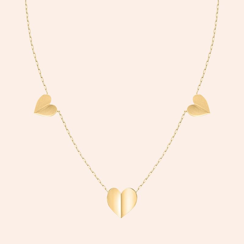 Gargantilha Ouro 18k Coração 605680
