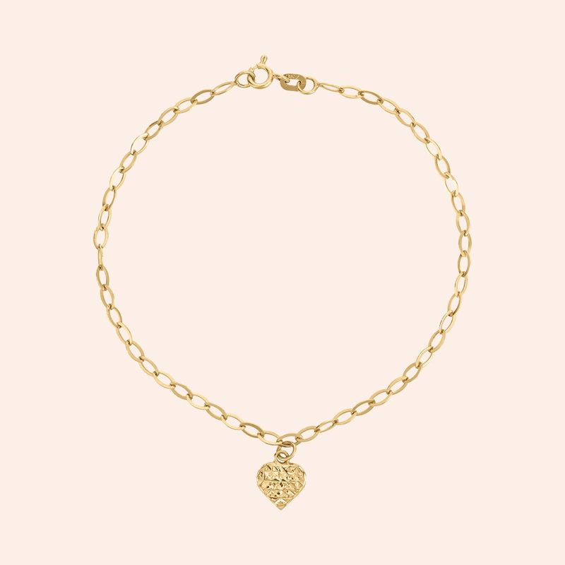 Pulseira Ouro 18k Coração 1804207