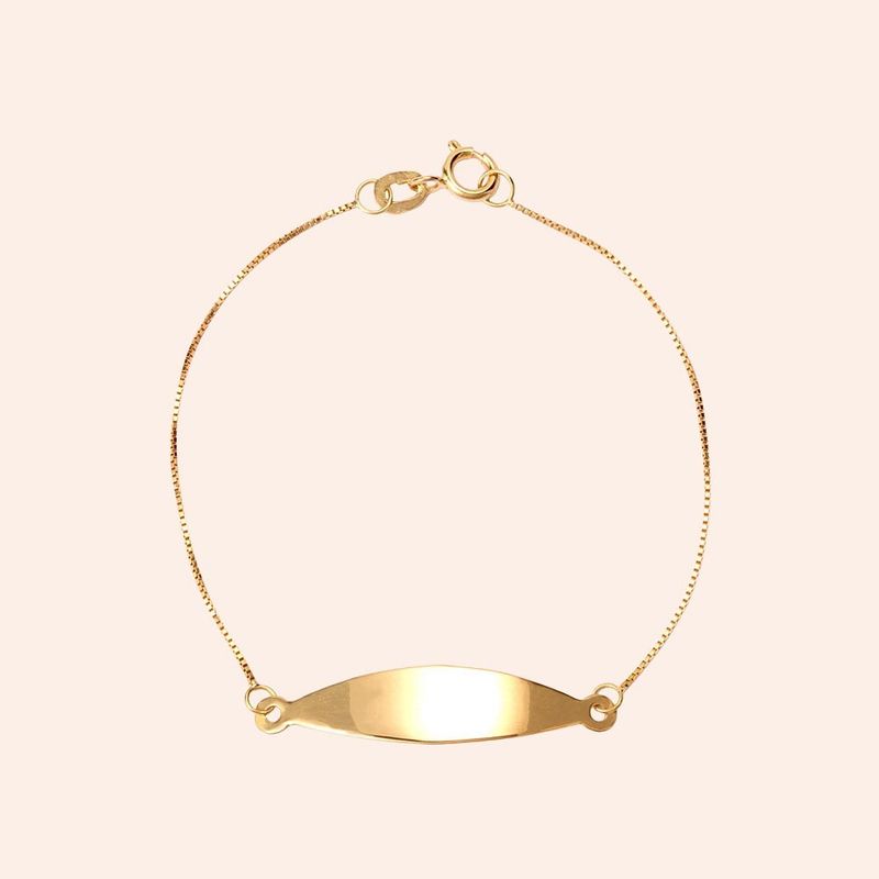 Pulseira Ouro 18K Infantil Veneziana Chapa 1900072