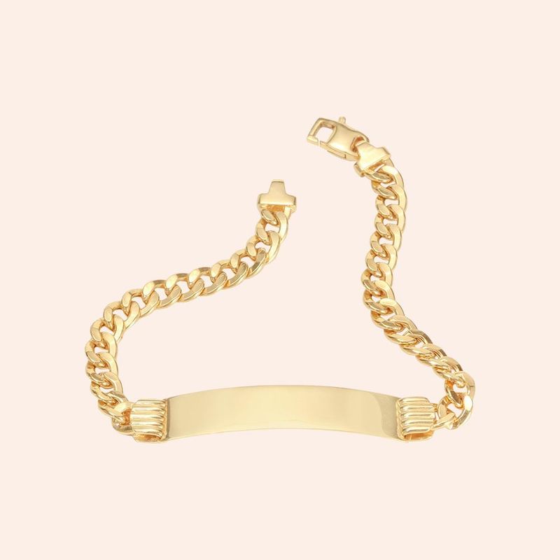 Pulseira Oca Ouro 18K Chapa 2000684