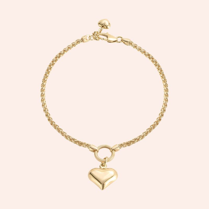 Pulseira Ouro 18k Palmeira Coração 2000842