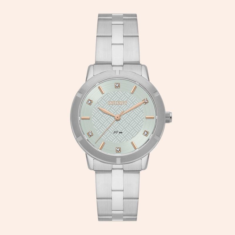 Relógio Orient Eternal Prata Analógico Feminino Verde FBSS0142 /F1SX