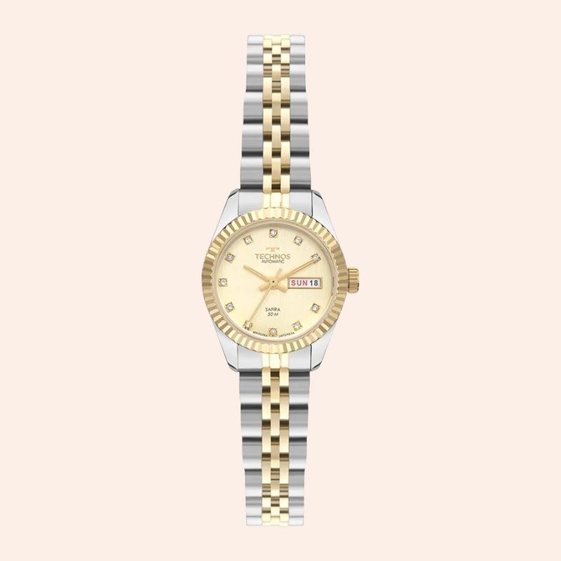 Relógio Technos Riviera Automático Bicolor Feminino NH06AF/1X