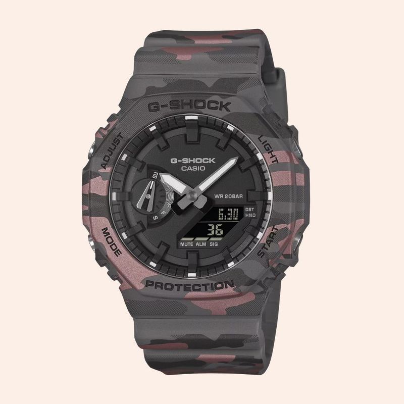 Relógio G-Shock Carbon Core Guard Camuflado  GA-2100CM-8A