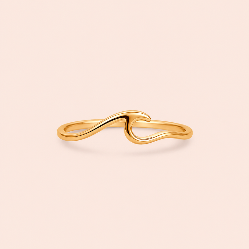 Anel Ouro 18k Onda do Mar 313790