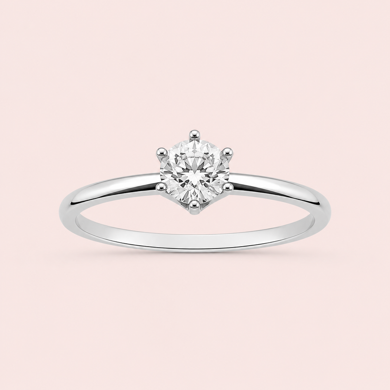 Anel Prata Solitário Zirconia 313843
